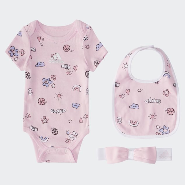 Conjunto De Body Adidas Rosa