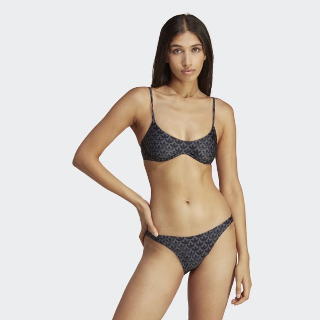 Bañador Negro Con Monograma De Adidas Originals