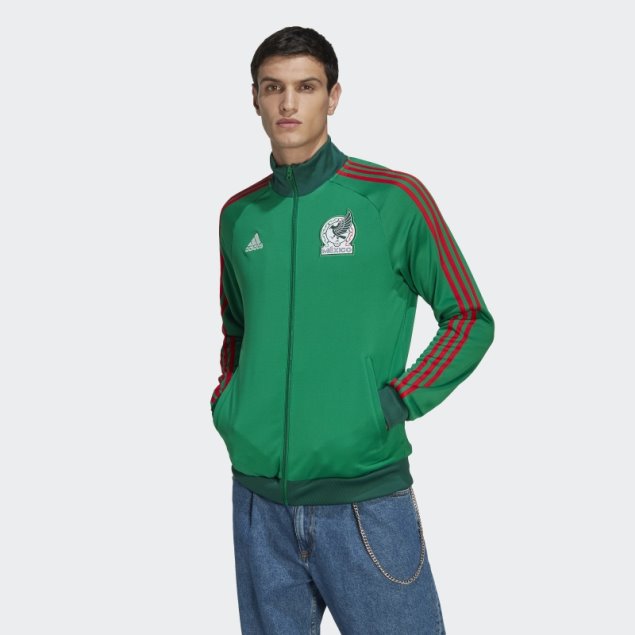 Sudadera Mexico 3 Rayas Adidas Verde