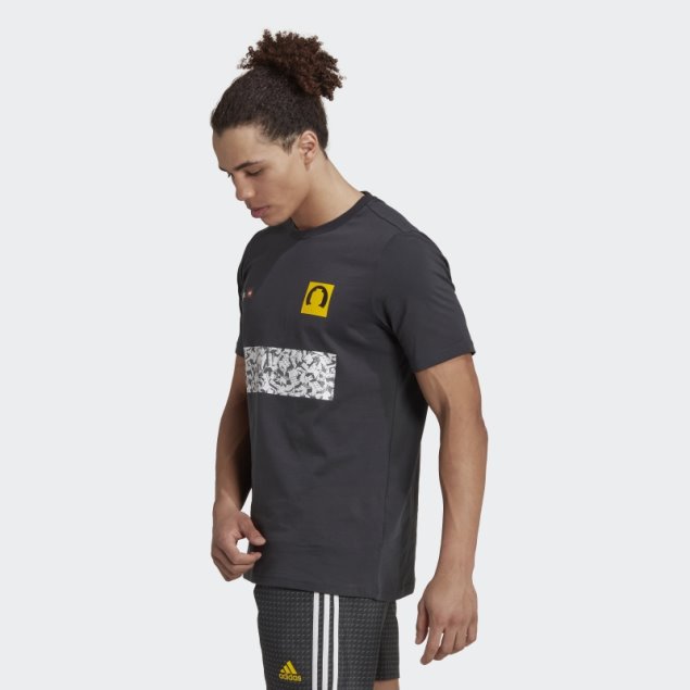 Camiseta Con Gráfico De Fútbol Adidas X Lego De Carbono Caliente