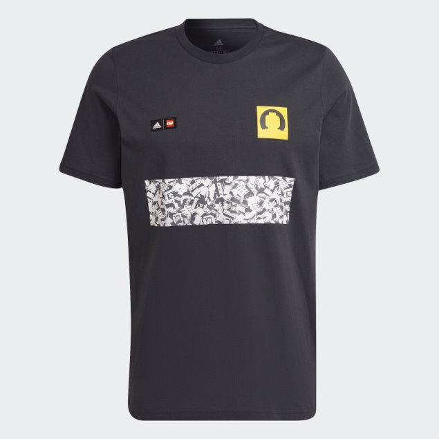 Camiseta Con Gráfico De Fútbol Adidas X Lego De Carbono Caliente