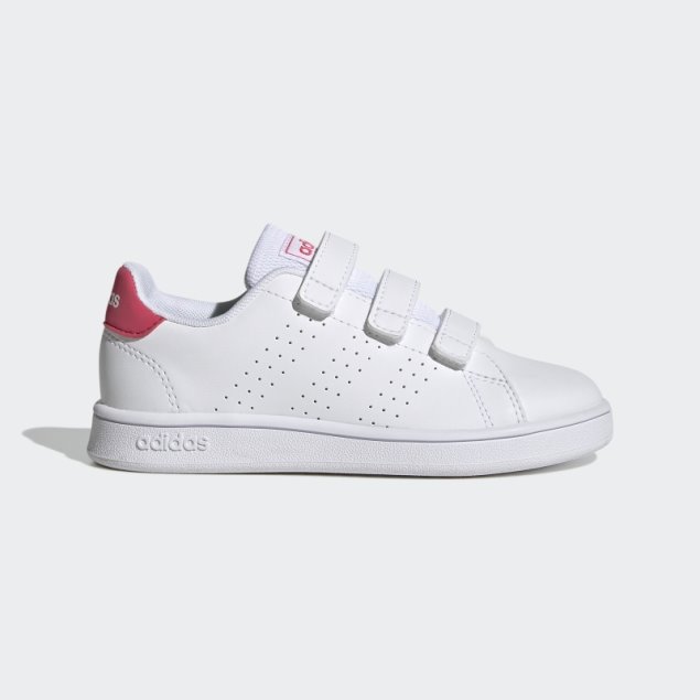 Adidas Advantage Court Lifestyle Hook-and-Loop Zapatos Rosa Real