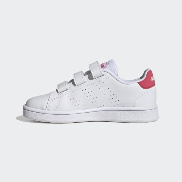 Adidas Advantage Court Lifestyle Hook-and-Loop Zapatos Rosa Real