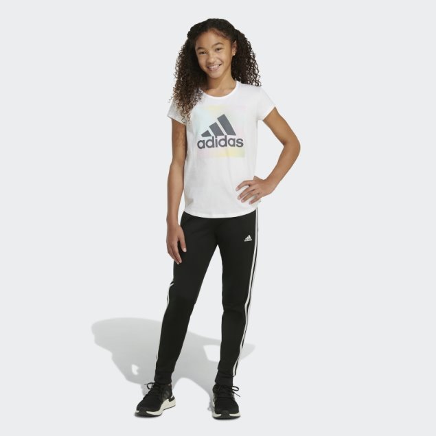 Camiseta Blanca De Manga Corta Adidas