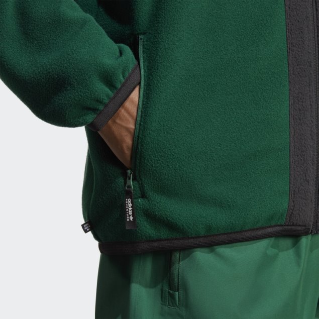 Sudadera Con Capucha De Forro Polar Con Cremallera Completa Adventure Fc Adidas Verde Oscuro