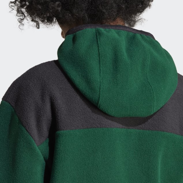 Sudadera Con Capucha De Forro Polar Con Cremallera Completa Adventure Fc Adidas Verde Oscuro