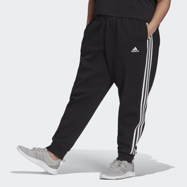 Pantalones De Forro Polar Essentials De 3 Rayas (tallas Grandes) Negro Adidas