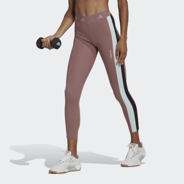 Violeta Adidas Hyperglam Training Techfit 7/8 Leggings