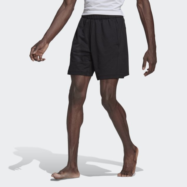 Pantalones Cortos De Entrenamiento De Yoga Negro Adidas Moda