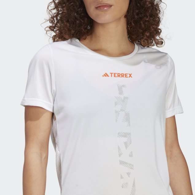 Camiseta Adidas Terrex Agravic Trail Running Blanca