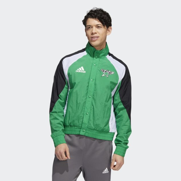 Adidas Chaqueta Retro Verde Medio Con Estrellas Invertidas