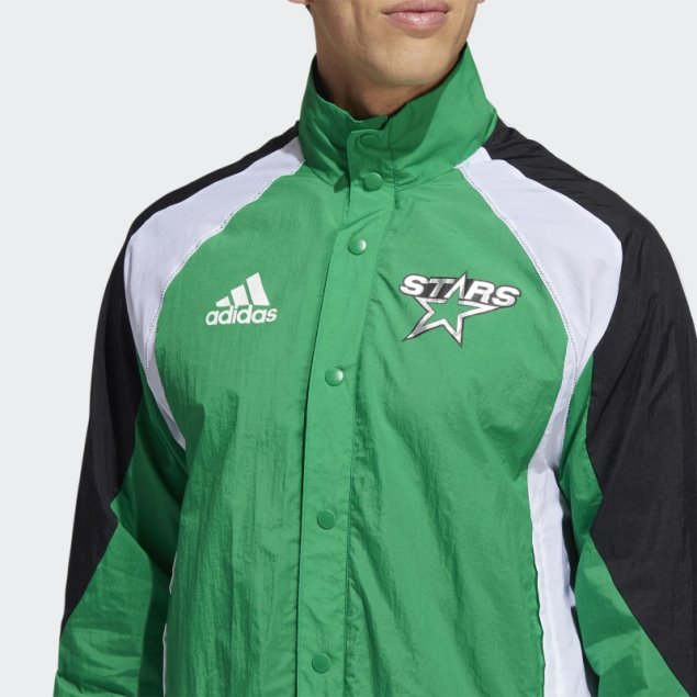 Adidas Chaqueta Retro Verde Medio Con Estrellas Invertidas