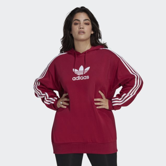 Sudadera Con Capucha Adicolor Trefoil (talla Grande) Burdeos Adidas