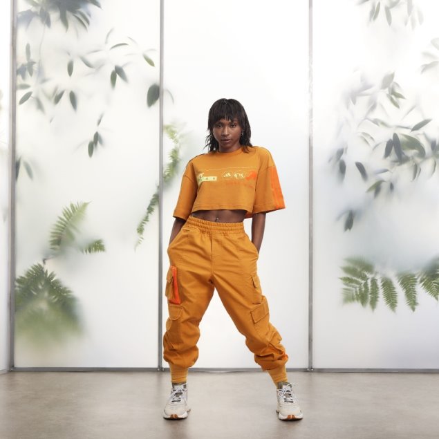 Pantalones Cargo De Lona Naranja Focus (todos Los Géneros) Adidas