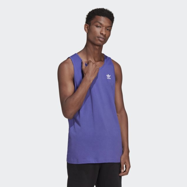 Adidas Camiseta Sin Mangas Violeta Adicolor Essentials Trefoil