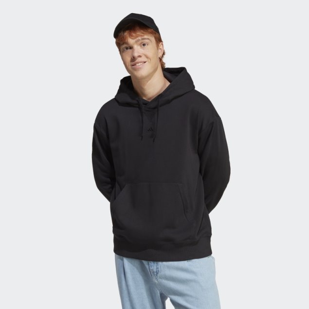 Adidas Sudadera Con Capucha De Rizo Francés Negro Todo Szn
