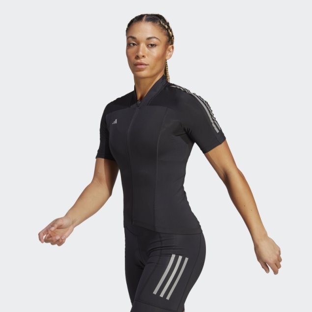 Maillot Ciclista Manga Corta Negro Adidas