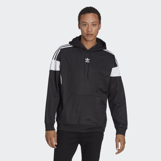 Sudadera Con Capucha Negra Adidas Adicolor Classics Cut Line