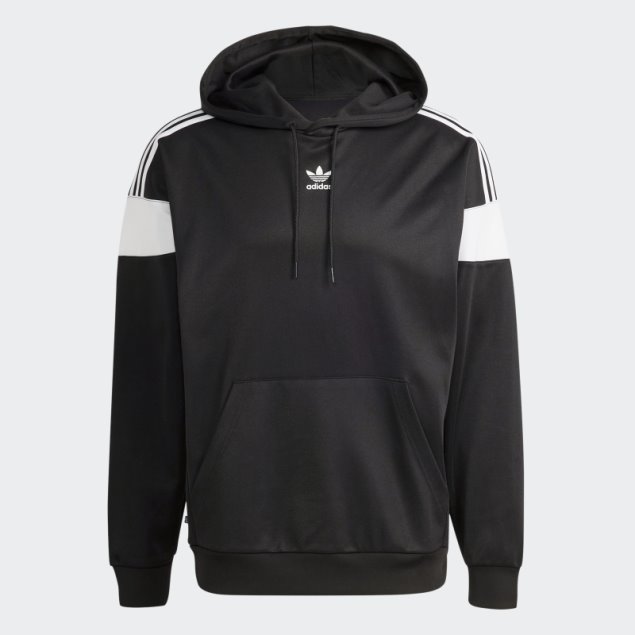 Sudadera Con Capucha Negra Adidas Adicolor Classics Cut Line