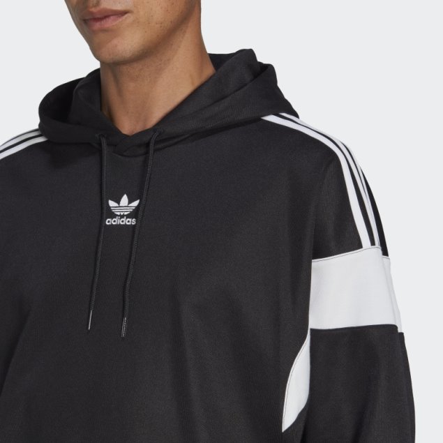 Sudadera Con Capucha Negra Adidas Adicolor Classics Cut Line
