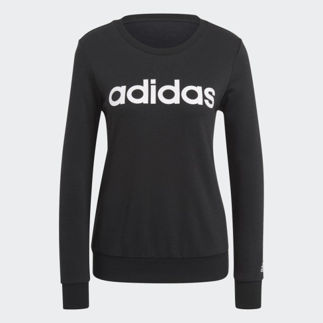 Sudadera Negra Con Logo Adidas