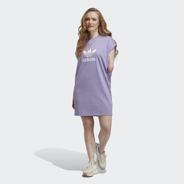 Vestido Adidas Lila Adicolor Classics Trefoil