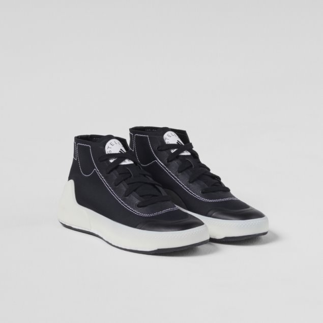 Negro Adidas By Stella Mccartney Treino Mid-cut Zapatos De Moda