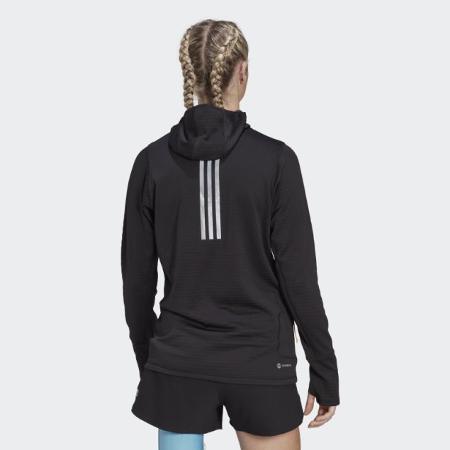 Adidas X-city Sudadera Con Capucha De Manga Larga Negra Para Correr
