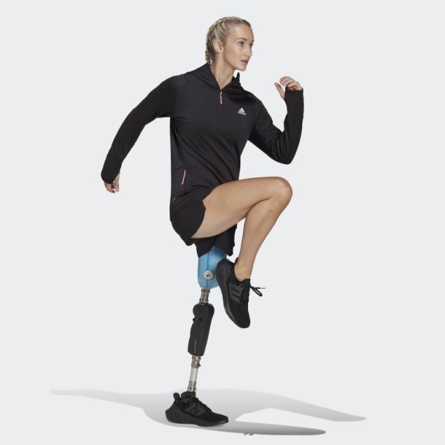 Adidas X-city Sudadera Con Capucha De Manga Larga Negra Para Correr