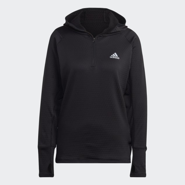 Adidas X-city Sudadera Con Capucha De Manga Larga Negra Para Correr