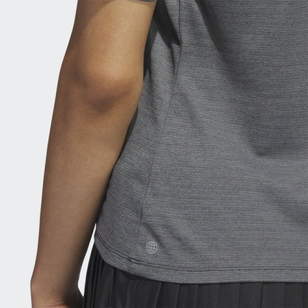 Adidas Ultimate365 Tour No-show Polo De Golf De Media Manga Negro