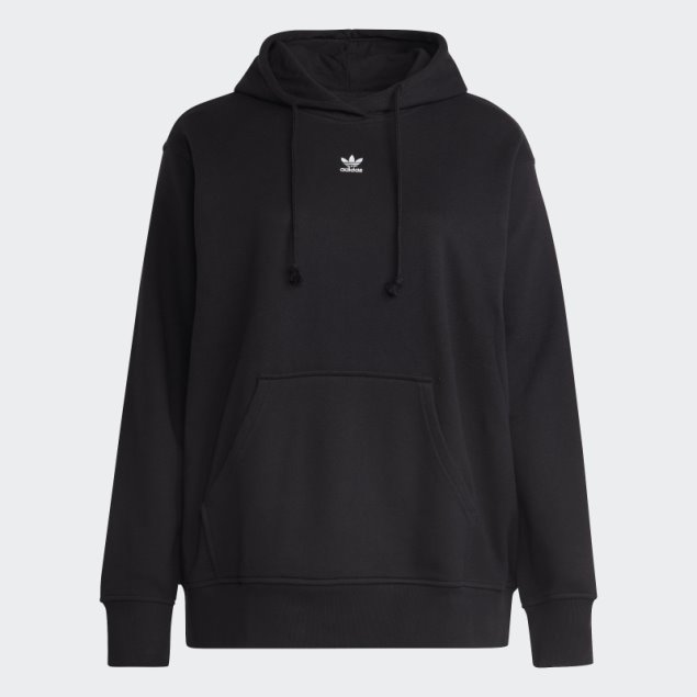 Sudadera Con Capucha Adidas Adicolor Essentials Regular Negra (talla Grande)