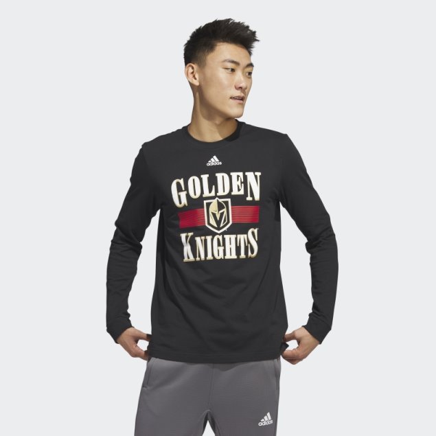 Camiseta De Manga Larga Negra Golden Knights Playmaker Adidas