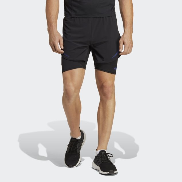 Pantalones Cortos De Entrenamiento Heat.rdy Hiit 2 En 1 Adidas Negro