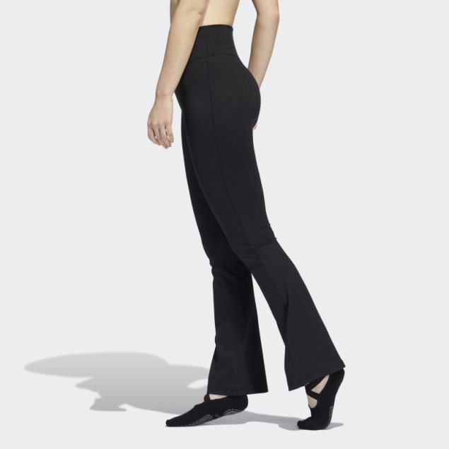 Negro Adidas Yoga Studio Leggings Acampanados