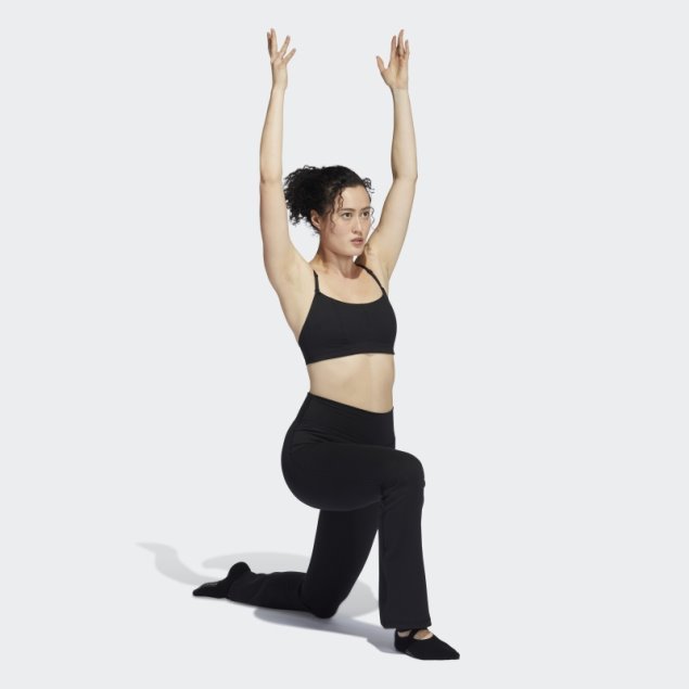 Negro Adidas Yoga Studio Leggings Acampanados