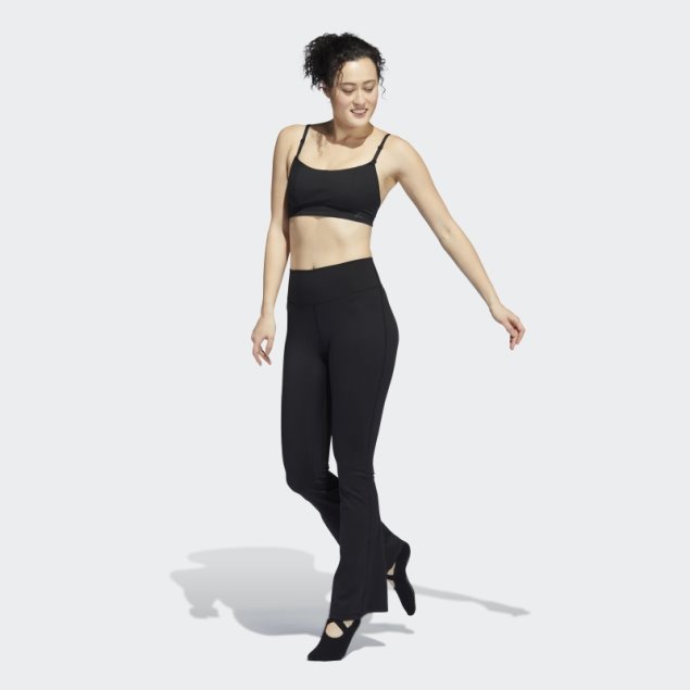 Negro Adidas Yoga Studio Leggings Acampanados