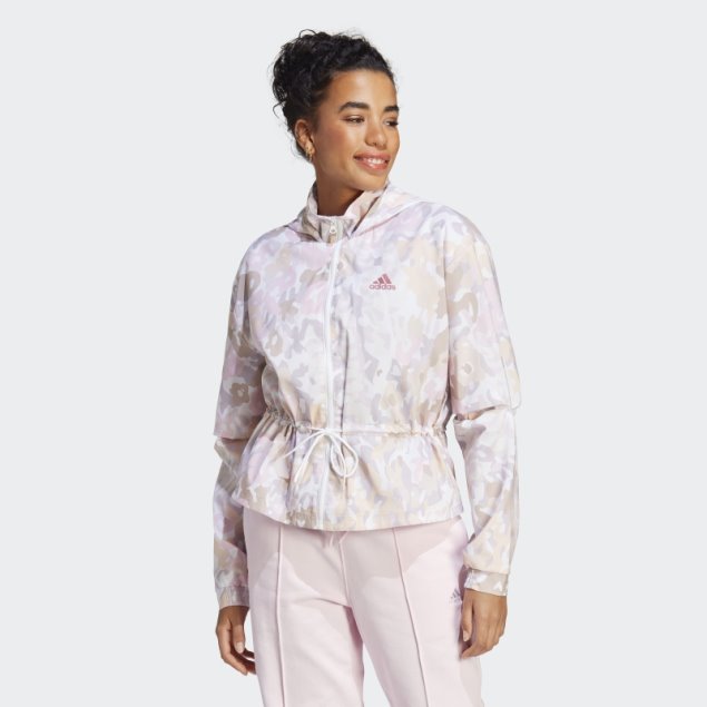 Adidas Cortavientos Gráfico Blanco