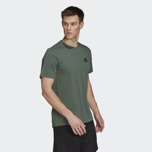 Camiseta Deportiva Adidas Green Oxide Aeroready Diseñada Para Moverse Feelready