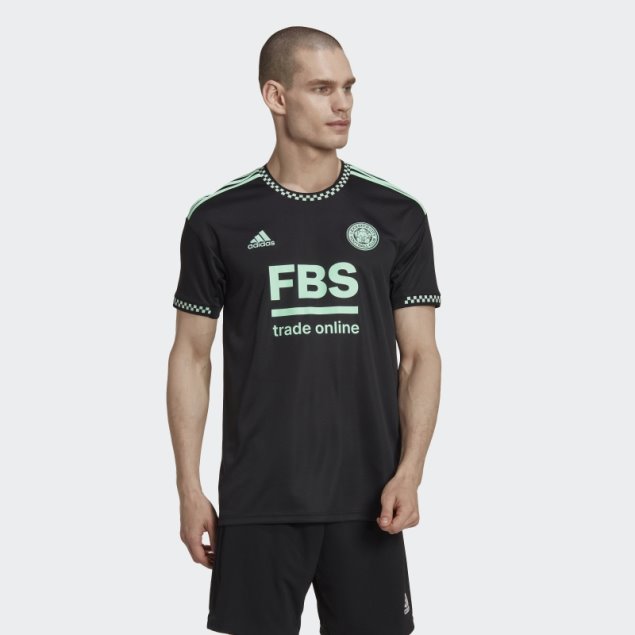 Camiseta Negra Leicester City Fc 22/23 Segunda Equipación Adidas