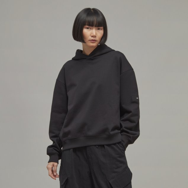 Y-3 Sudadera Con Capucha Boxy De Felpa De Algodón Orgánico Adidas Elegante