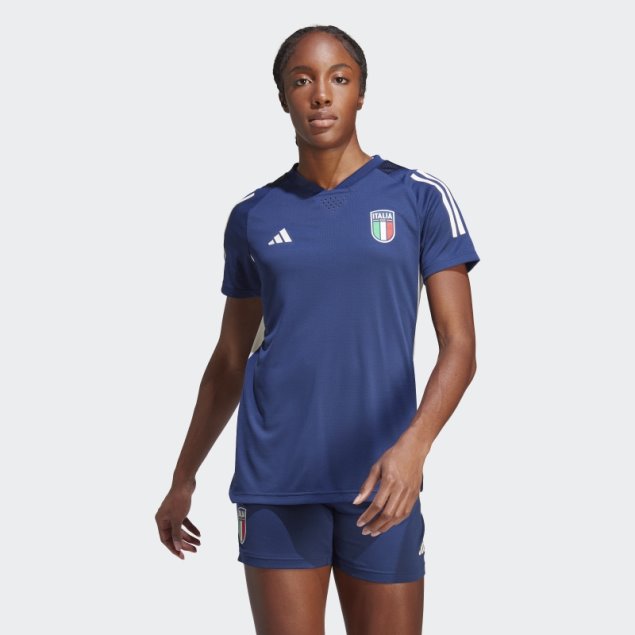 Camiseta Adidas Italia Tiro 23 Pro Azul Oscuro