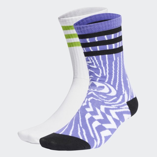 Blanco Caliente Adidas Rekive Mid Crew Calcetines 2 Pares