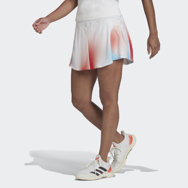 Falda Melbourne Tennis Estampada Adidas Blanca