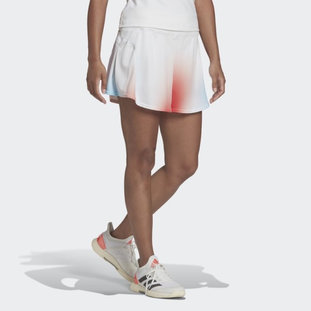 Falda Melbourne Tennis Estampada Adidas Blanca
