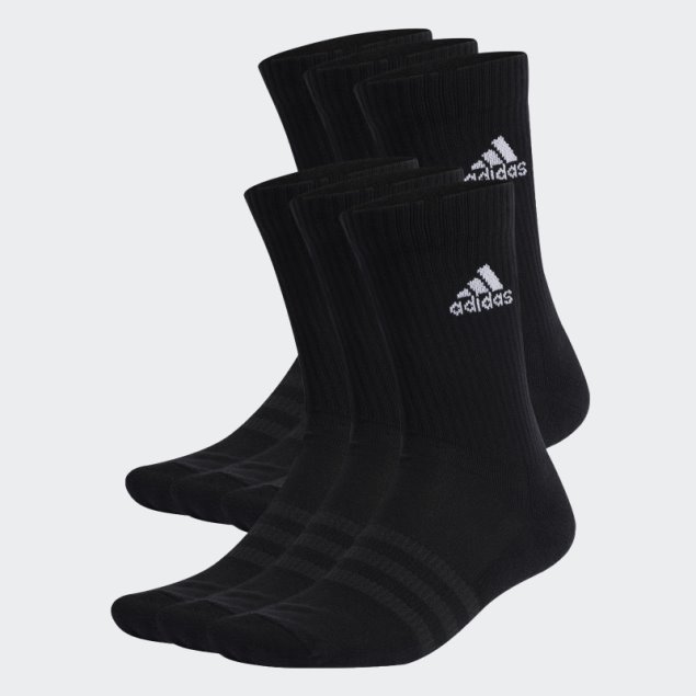 Calcetines Deportivos Acolchados 6 Pares Adidas Negro