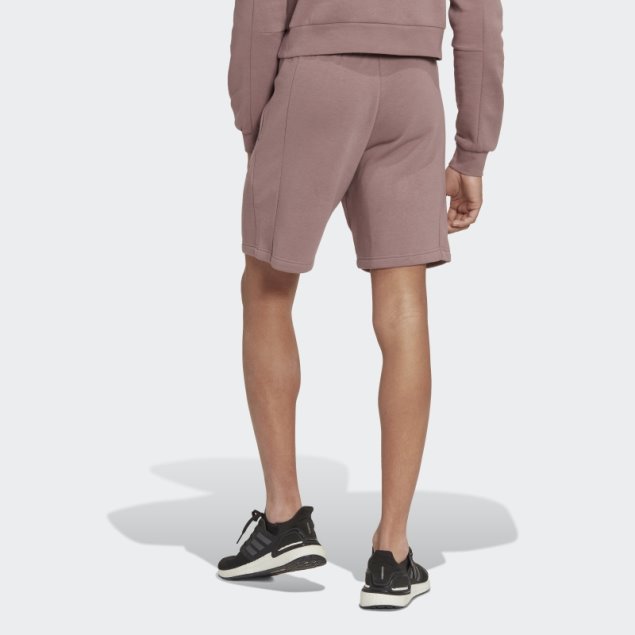 Pantalón Corto De Deporte Con Logo Reciclado De Polar Morado Adidas Adidas