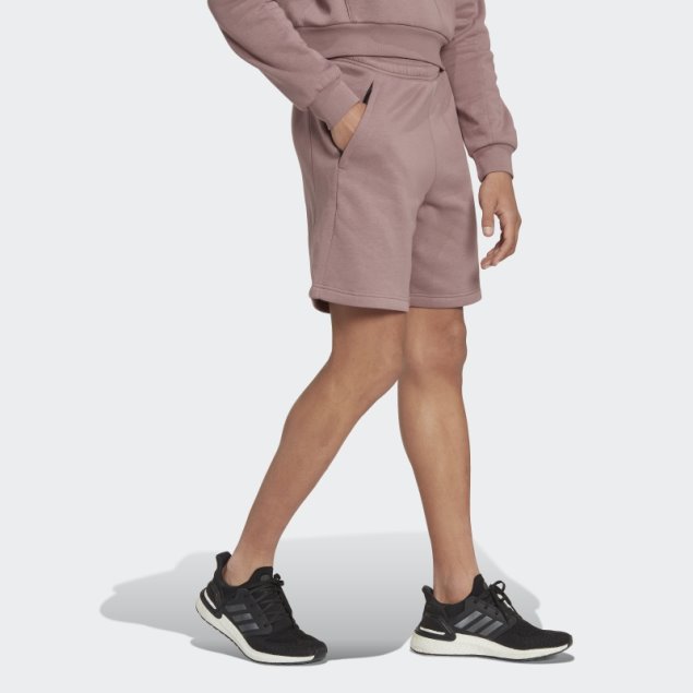 Pantalón Corto De Deporte Con Logo Reciclado De Polar Morado Adidas Adidas