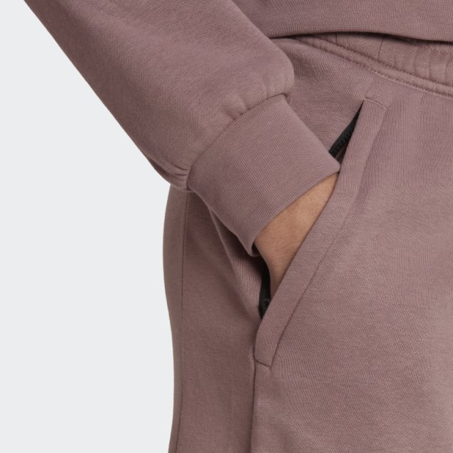 Pantalón Corto De Deporte Con Logo Reciclado De Polar Morado Adidas Adidas