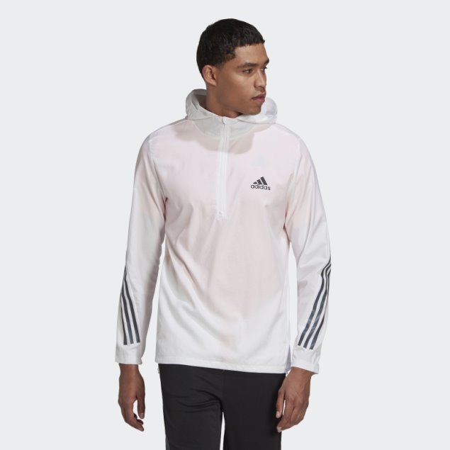 Chaqueta Blanca Con 3 Rayas Adidas Run Icons